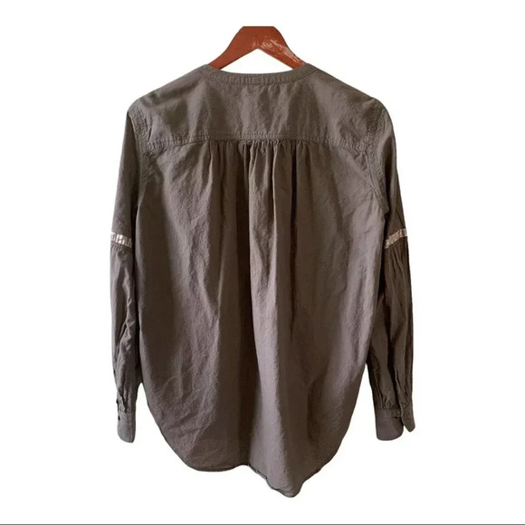 Free People green button down shirt size small petite - Picture 2 of 7